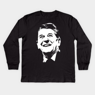 Ronald Reagan Portrait Kids Long Sleeve T-Shirt